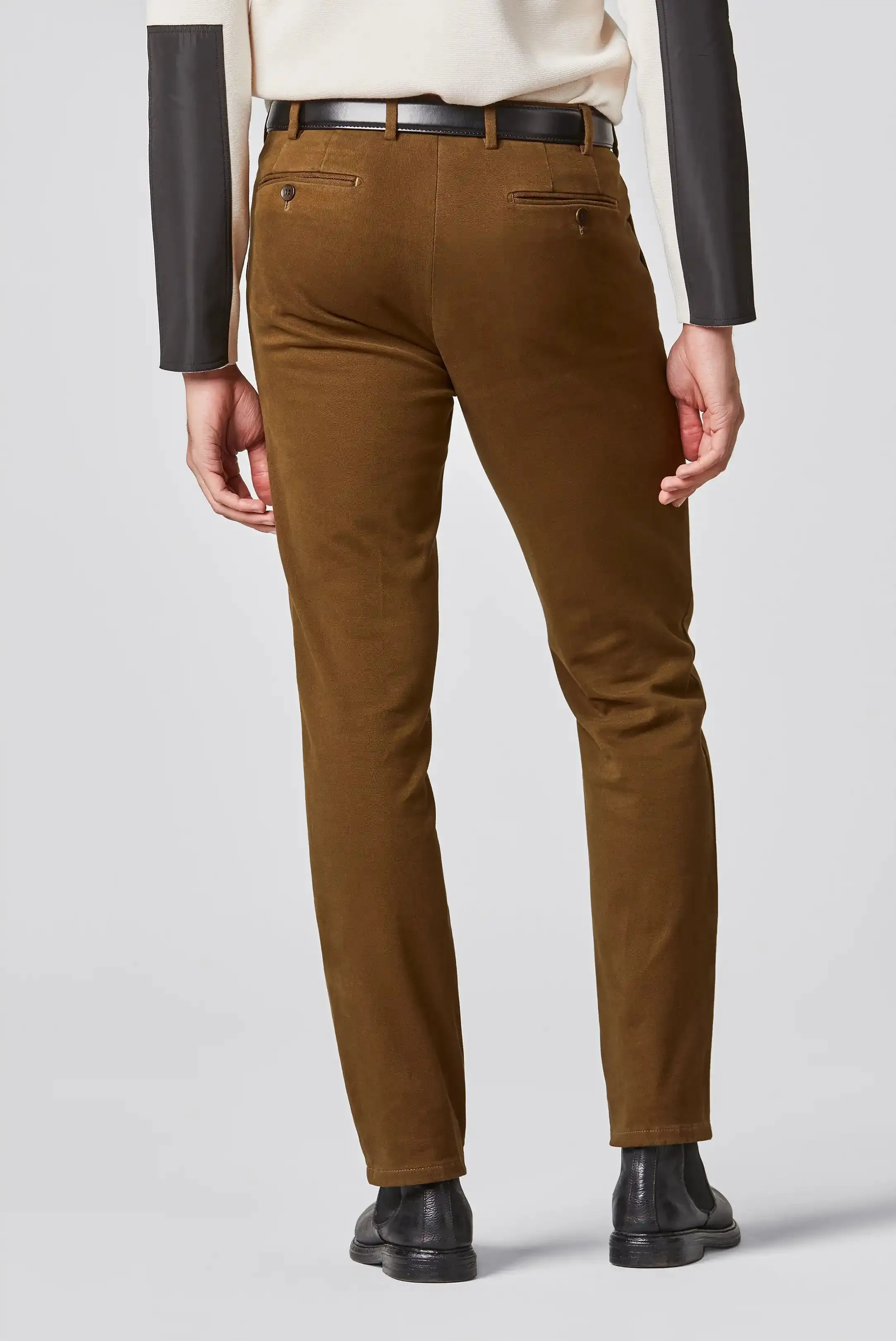 MEYER Exclusive Bonn Trousers - 8572 Luxury Twill Cotton Chino - Caramel