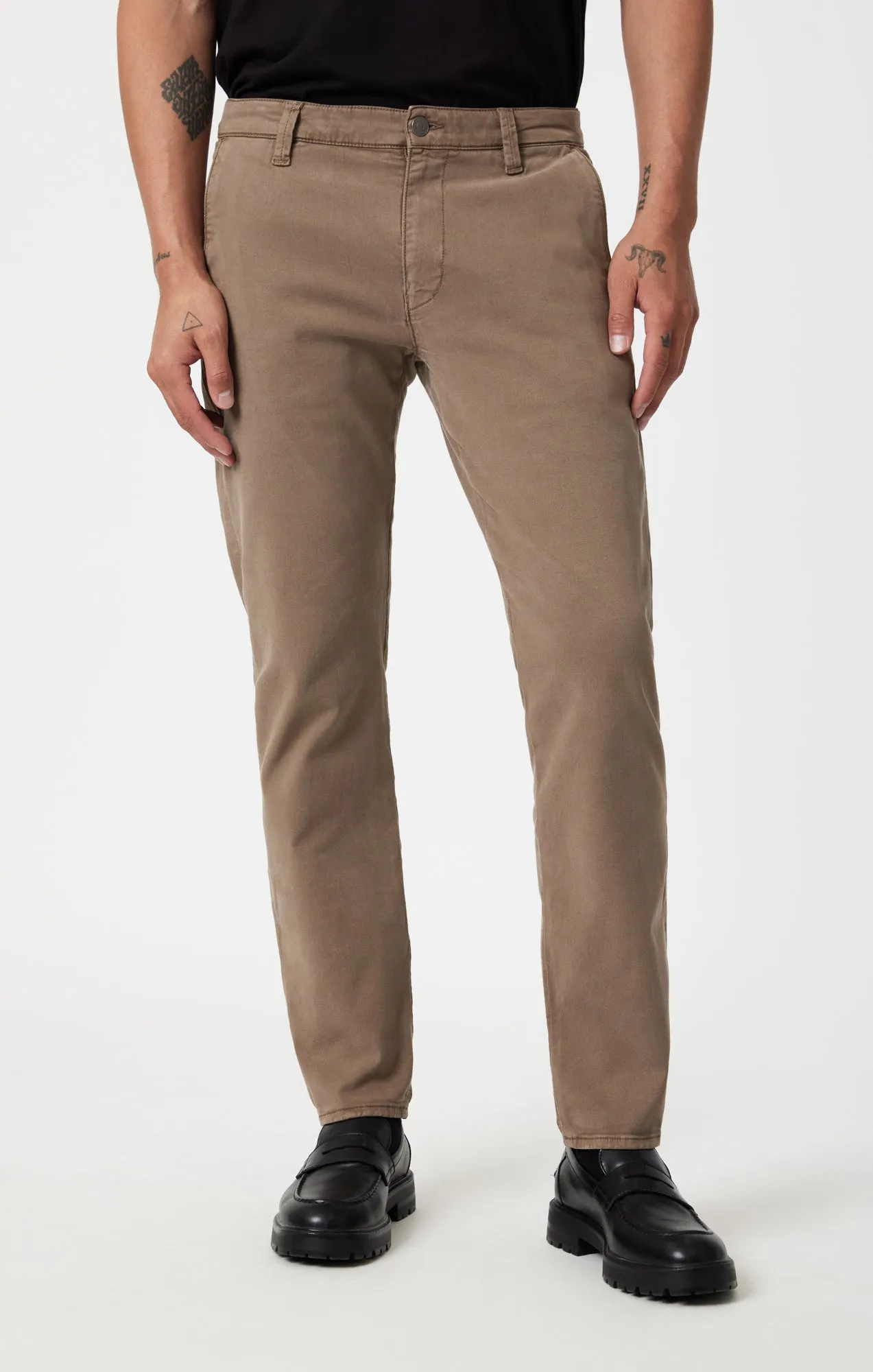 MILTON SLIM STRAIGHT CHINO IN TIMBER LUXE TWILL