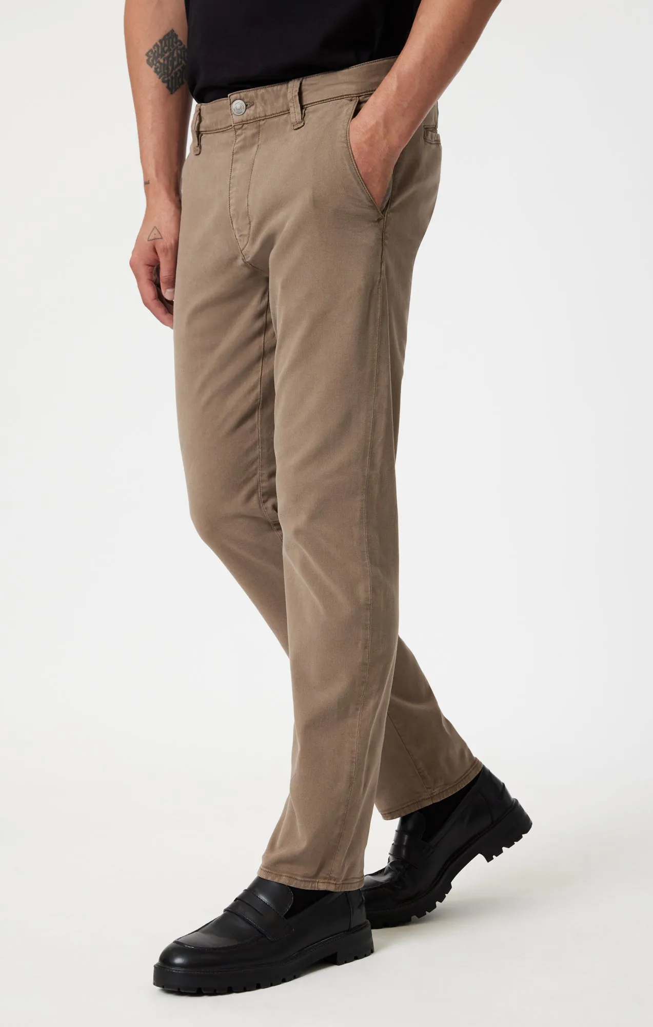 MILTON SLIM STRAIGHT CHINO IN TIMBER LUXE TWILL