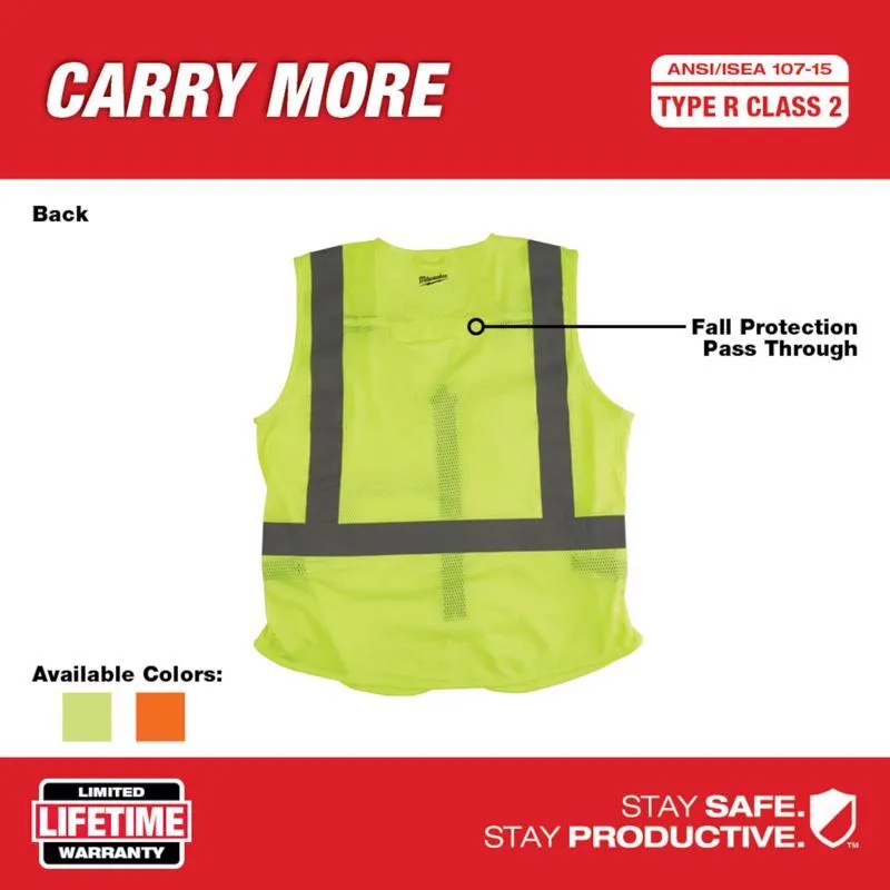 Milwaukee Safety Vest High Visibility Yellow XXL/XXXL