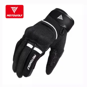 MOTOWOLF Universal Motorcycle Bike Gloves Summer Breathable Racing Anti-drop Gloves MDL0322