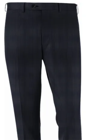 Navy Blue Fine Stripe Pants