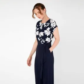 Navy Osterley Floral Print Jumpsuit