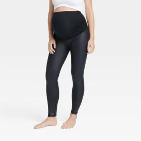 New - Isabel Maternity Leggings High Gloss Active Yoga Pants Belly Panel