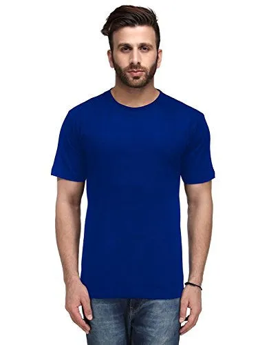 Nitlon Solid Men's Round Neck 100% Cotton Tshirt (Pack of 5) (Medium)