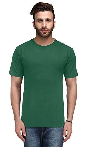 Nitlon Solid Men's Round Neck 100% Cotton Tshirt (Pack of 5) (Medium)