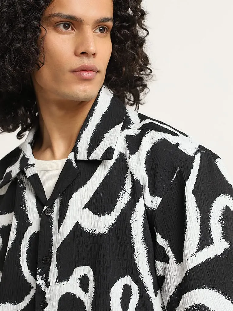 Nuon Black Printed Shirt