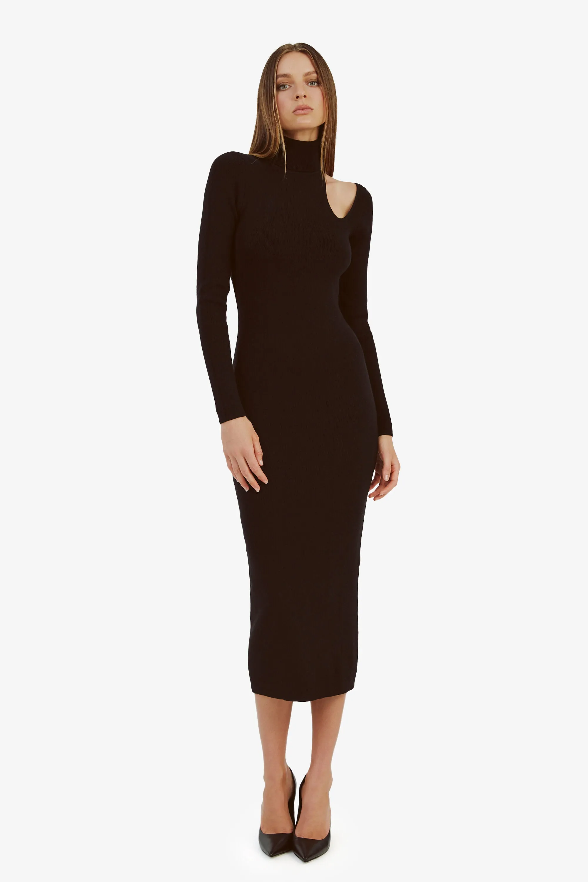 Olesa Asymmetric Knit Dress