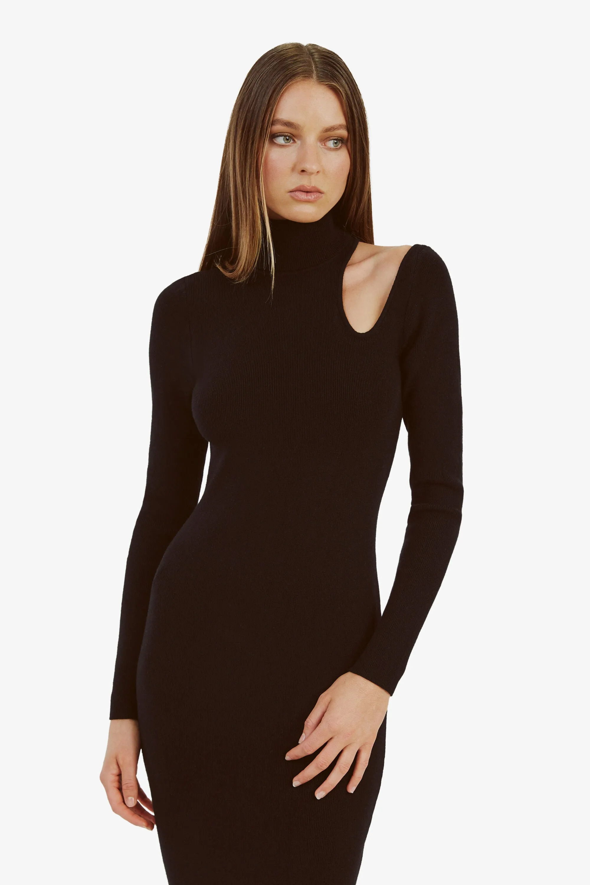 Olesa Asymmetric Knit Dress