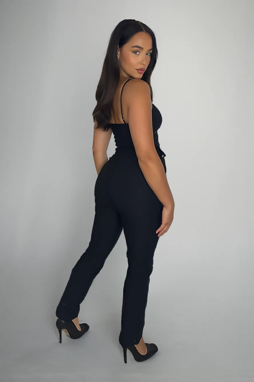 Padded Bustier Strappy Jumpsuit