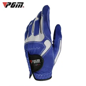 PGM Golf Left Hand Microfiber Cloth Anti-Slip Single Gloves for Men (Color:Blue Size:22)