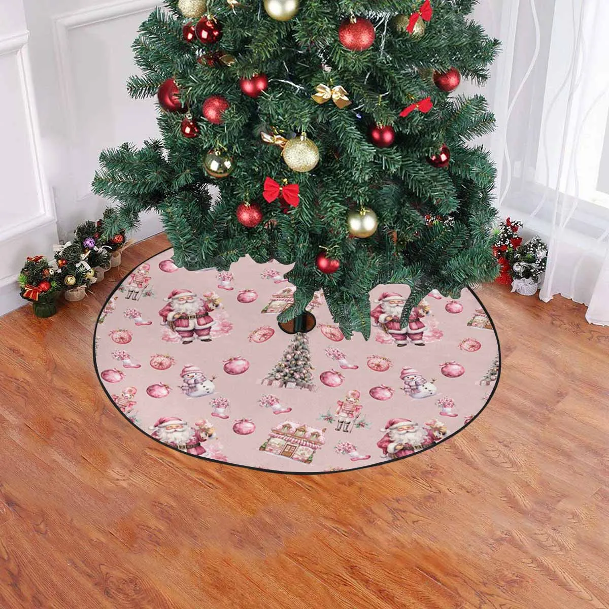 Pink Christmas 50  Christmas Tree Skirt