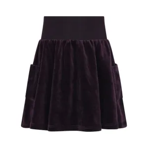 Plum Velour Pocket Skirt