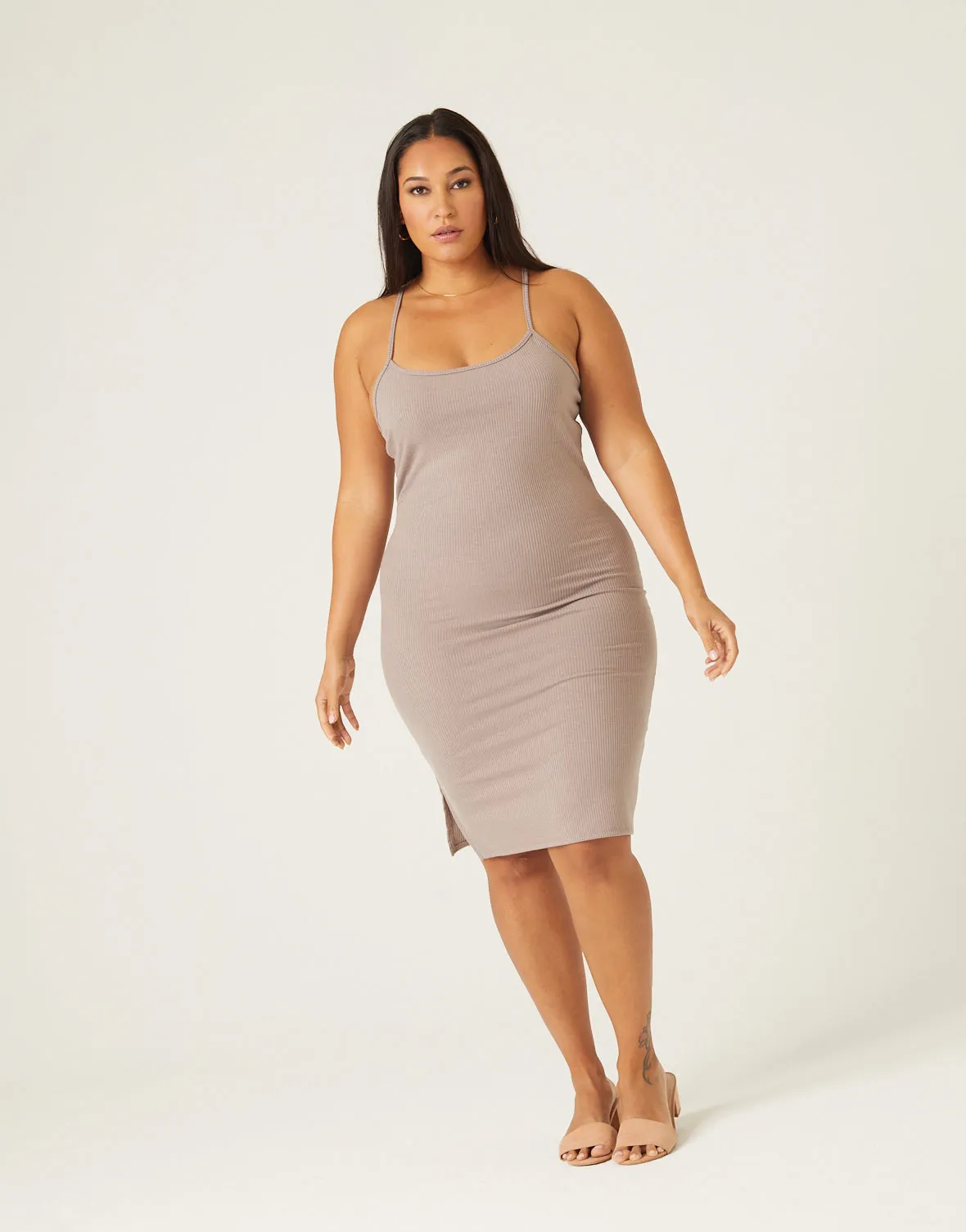 Plus Size Bodycon Tank Dress