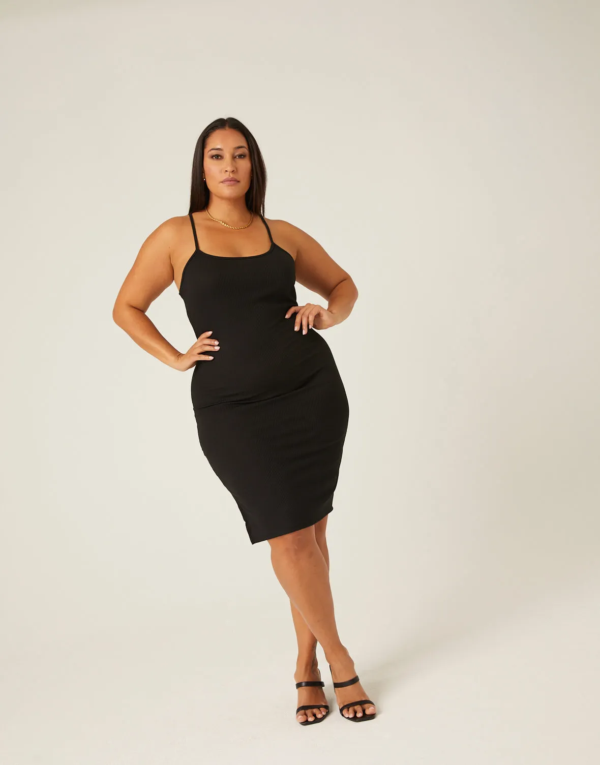 Plus Size Bodycon Tank Dress