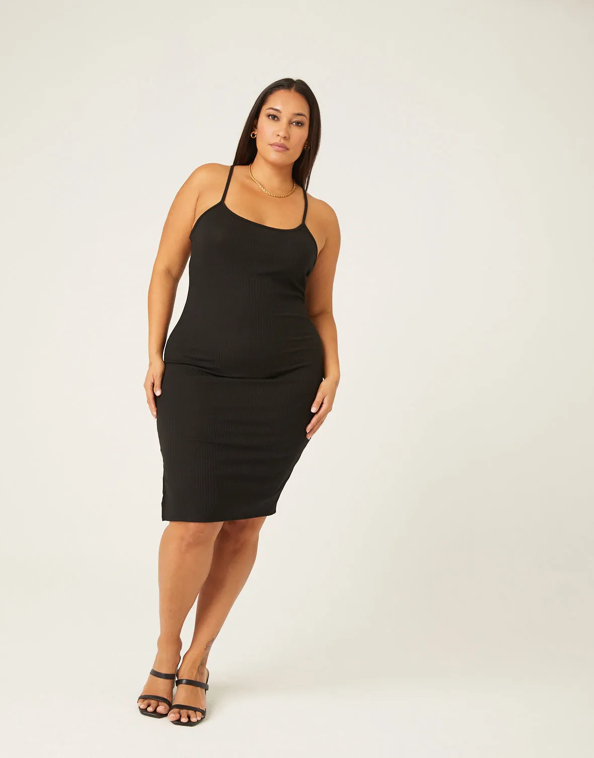 Plus Size Bodycon Tank Dress