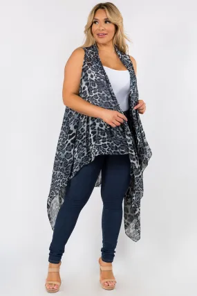 PN-29P leopard design vest plus size