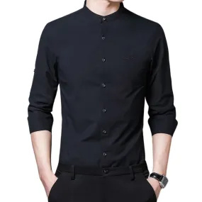 Pologize™ Stand Up Collar Button Shirt