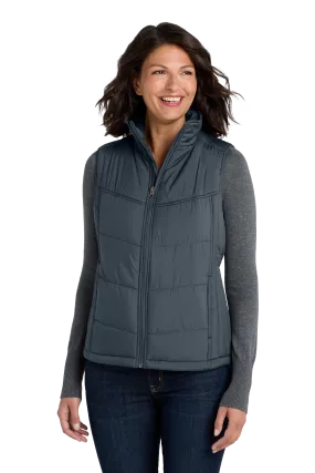 Port Authority® Women's Puffy Vest - Dark Slate / Black