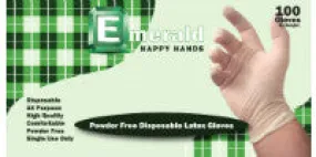 Powder Free Disposable Latex Gloves by Emerald