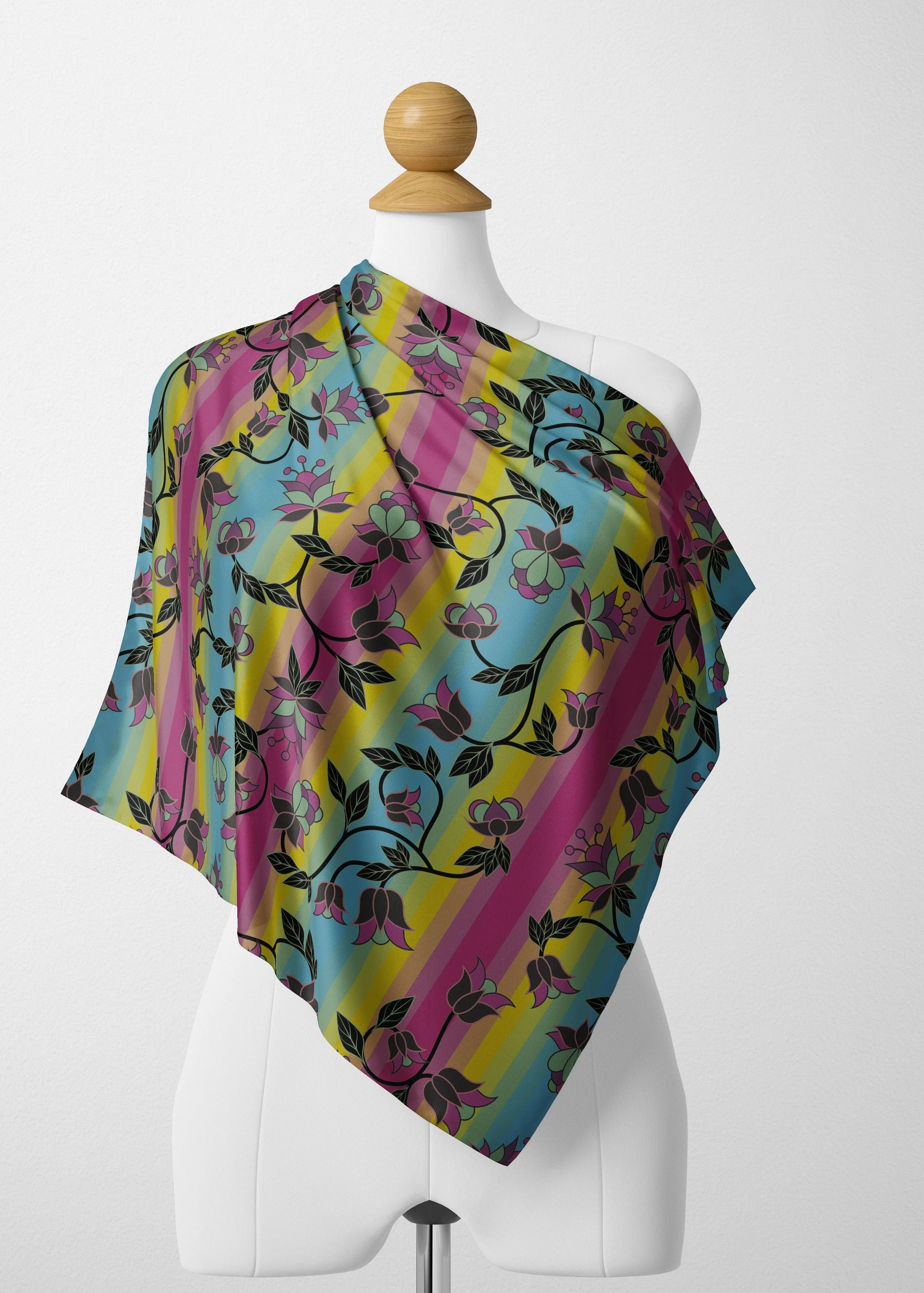 Powwow Carnival Satin Shawl