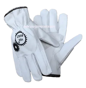 Premium Natural Grain Goatskin Leather Work Gloves YGS Built G1711