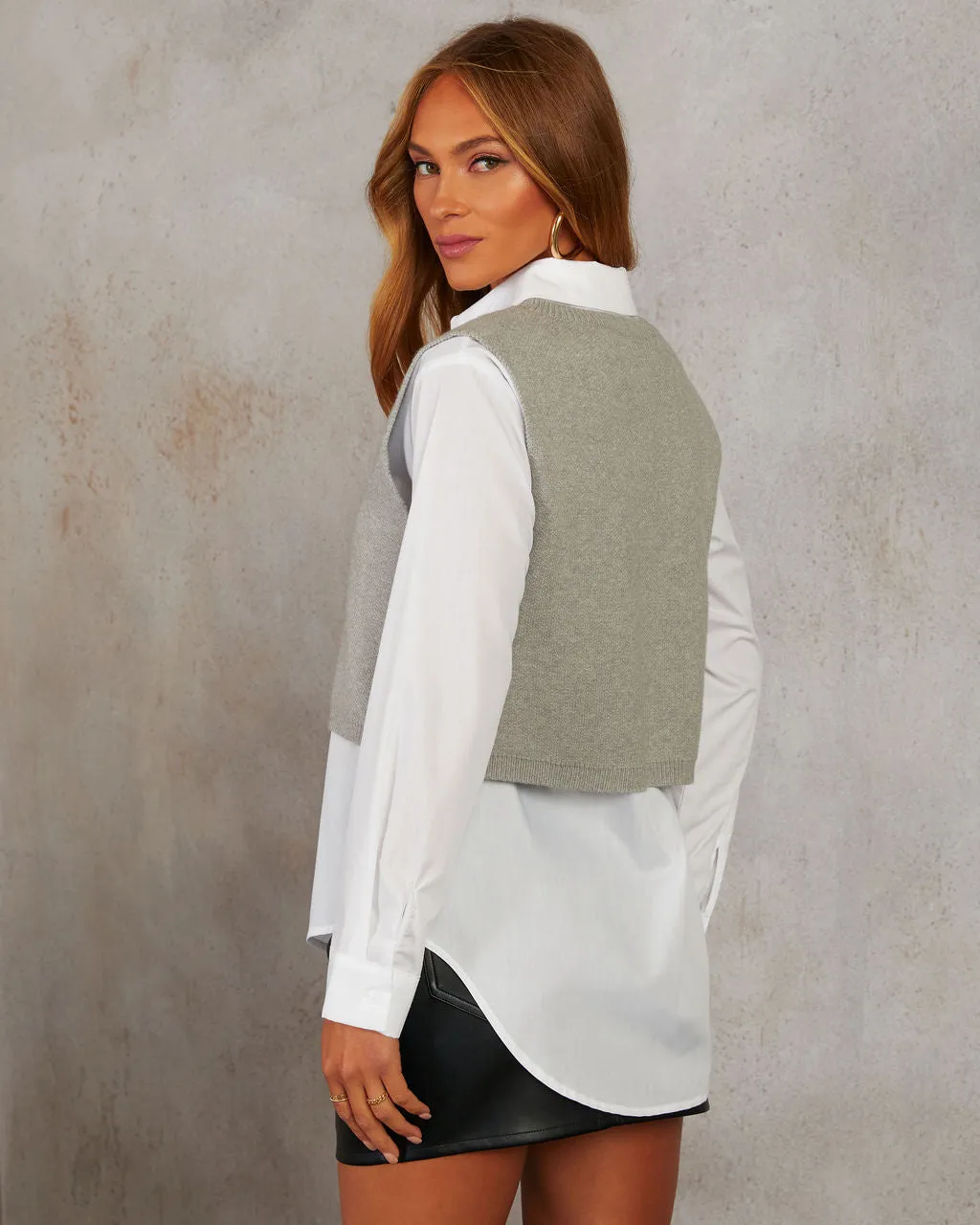 Prep Up Long Sleeve Top With Vest