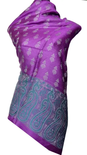 Purple dual side Stole