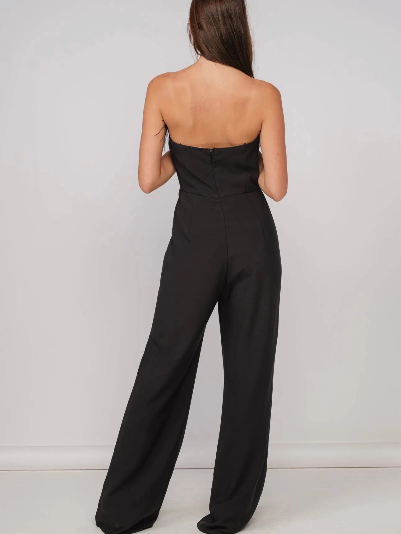 "Life of the Party" Strapless Jumpsuit | Black