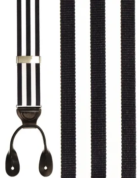 "Navy and White Carmel" Suspenders