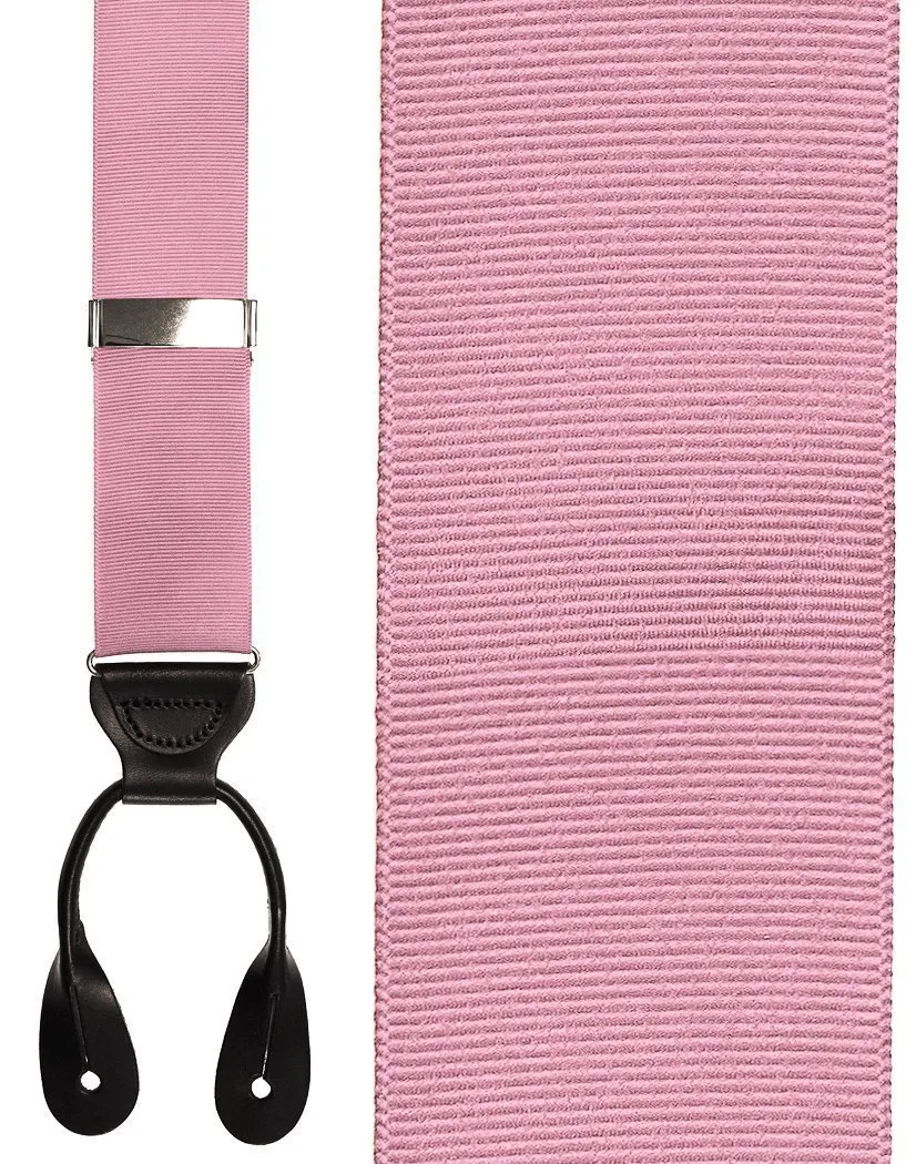 "Pink Grosgraine Ribbon II" Suspenders