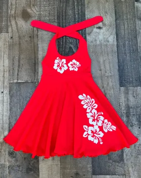 Red Hawaiian Luau Dress