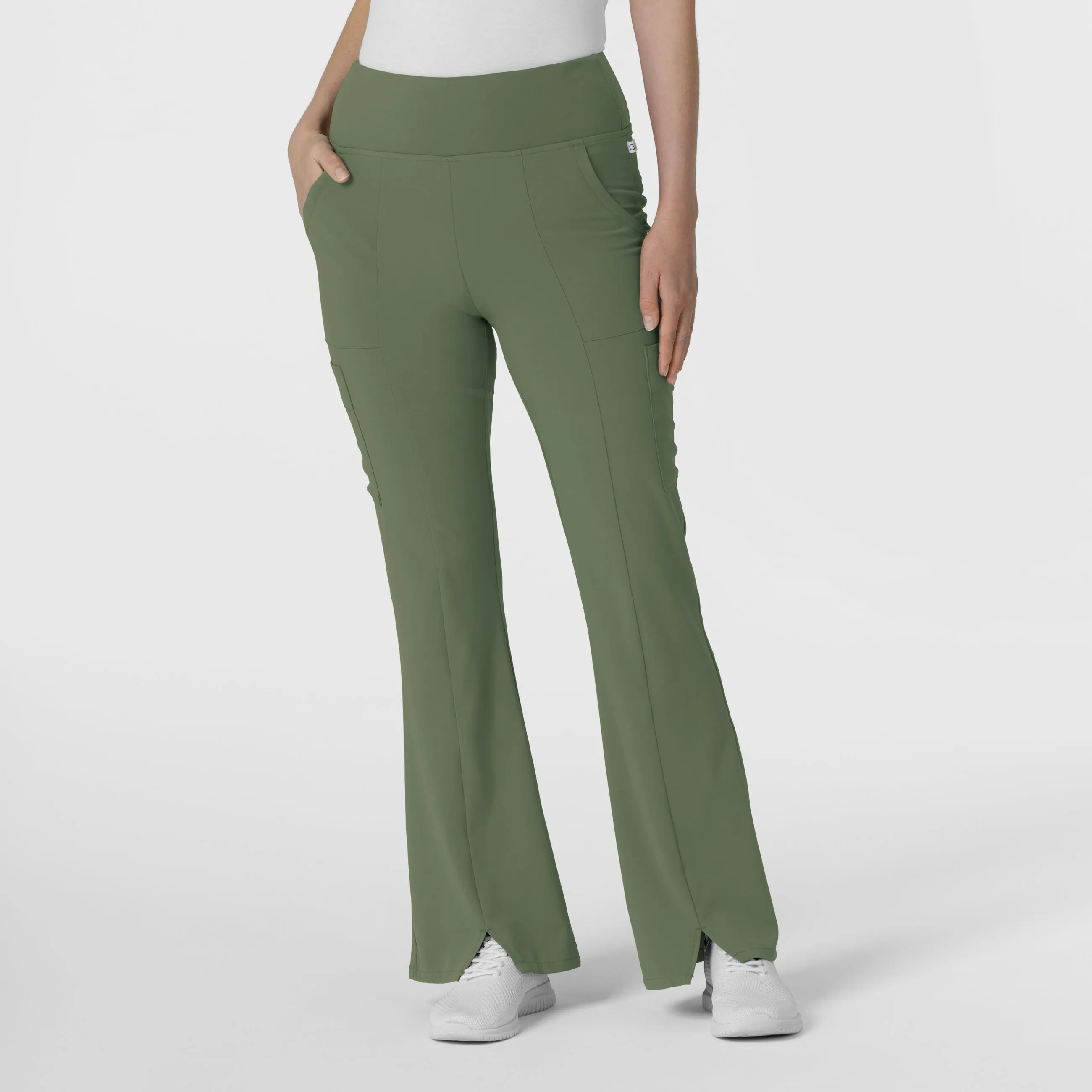 RENEW Women's Cargo Flare Scrub Pant - Olive