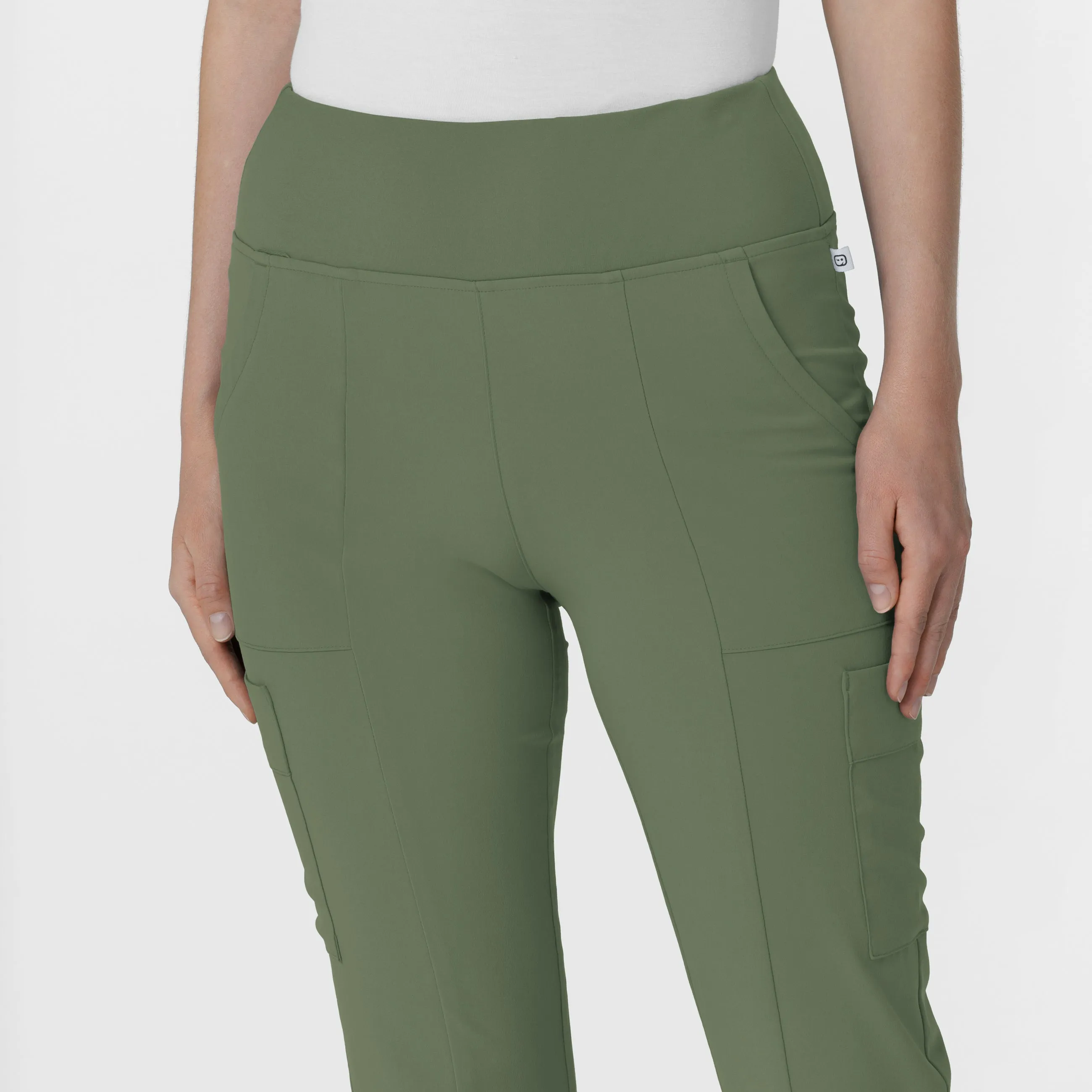 RENEW Women's Cargo Flare Scrub Pant - Olive