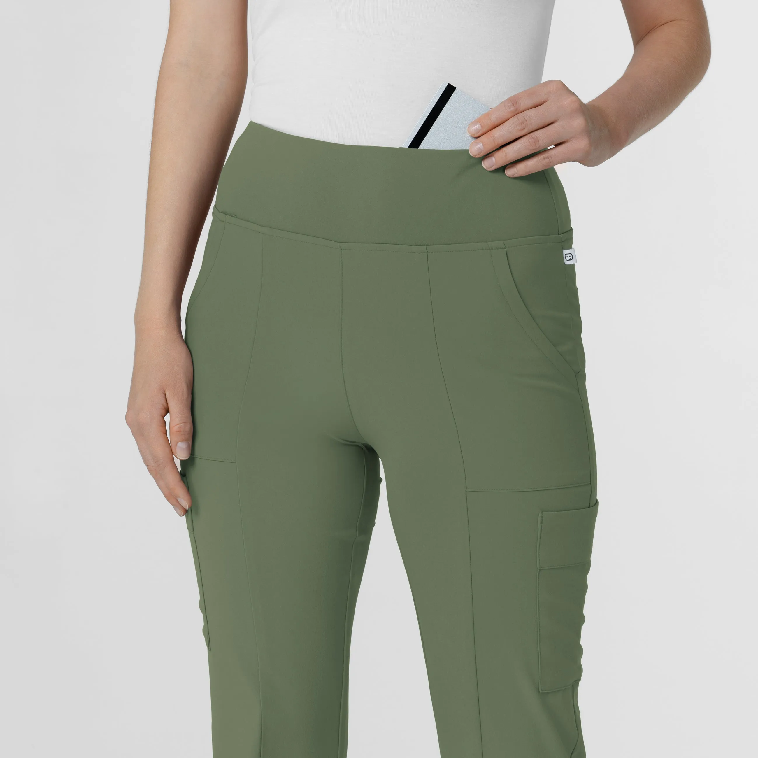 RENEW Women's Cargo Flare Scrub Pant - Olive