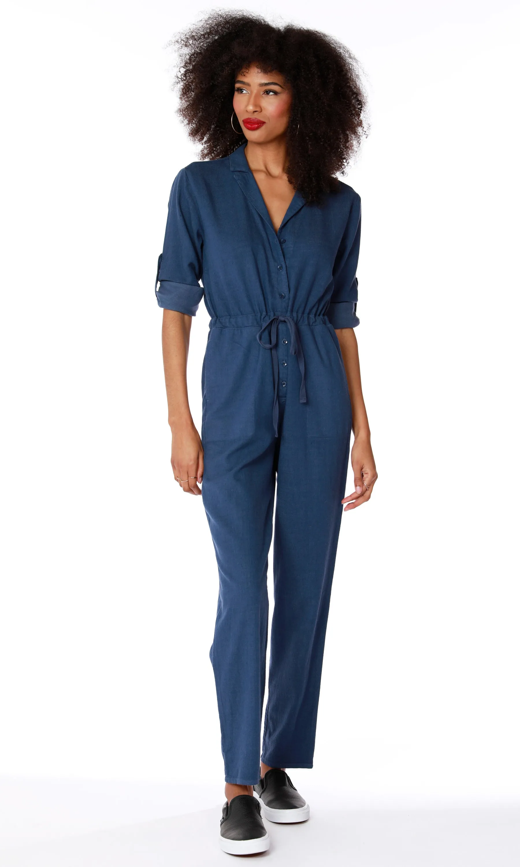 Roll Sleeve Jumpsuit