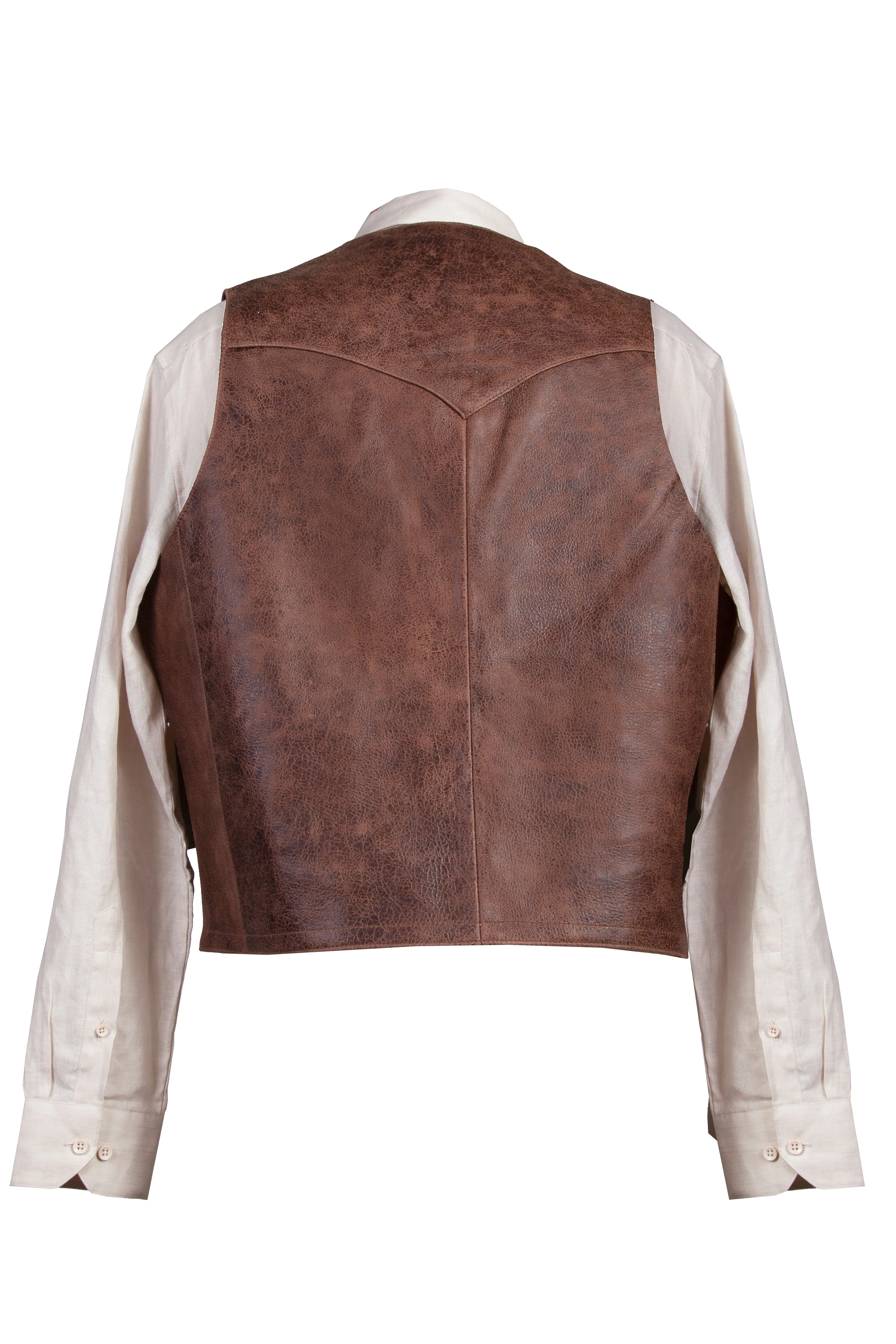 Scully Men's Brown Distressed Leather Vest 503-60