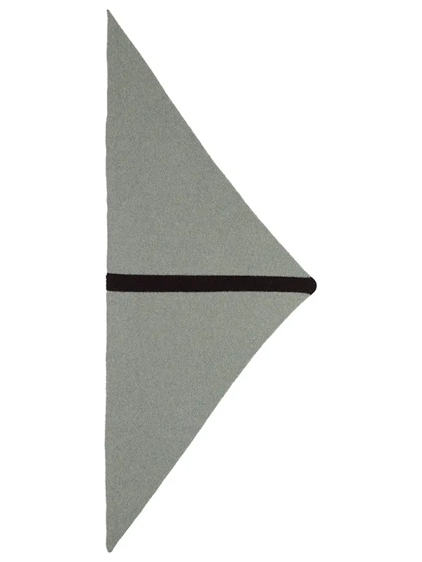 Single Stripe Triangle Neckerchief Black & Oatmeal