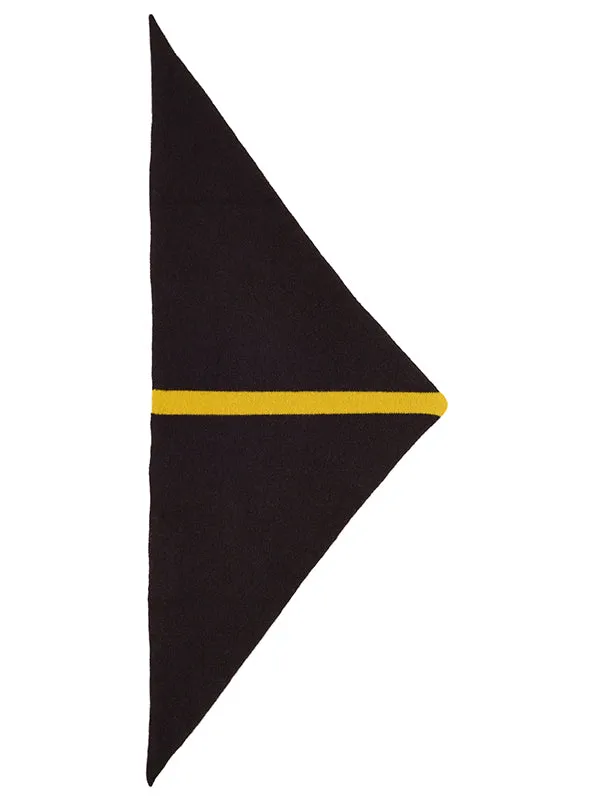 Single Stripe Triangle Neckerchief Black & Oatmeal