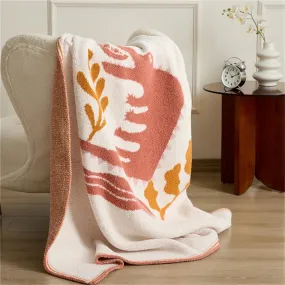 SINOTAO  -  Cartoon Knitted Blanket Portable Tapestry Shawl Sofa Cover Blankets For Bed Office Nap Portable Camping Throw Blanket Home Decor