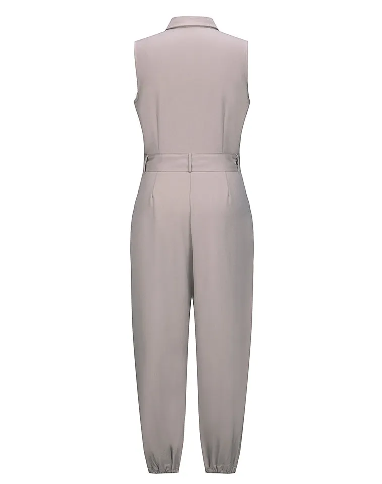 Sleeveless Pocket Jumpsuit