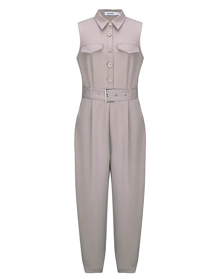 Sleeveless Pocket Jumpsuit