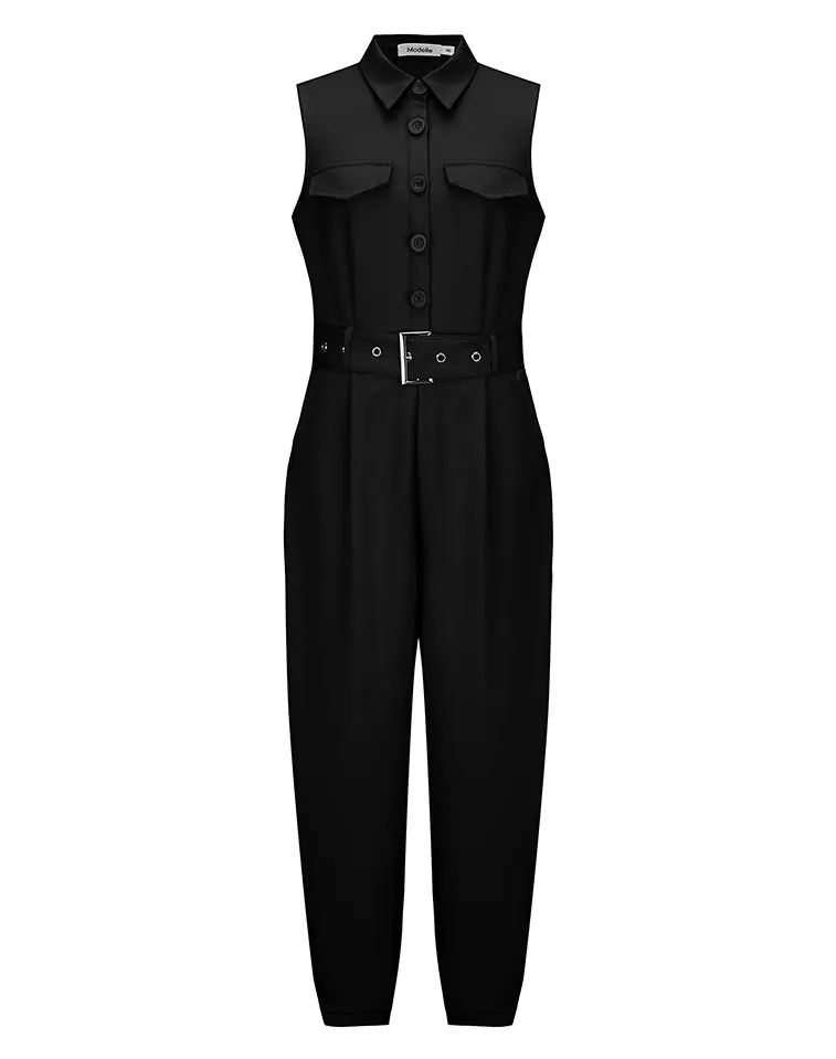 Sleeveless Pocket Jumpsuit