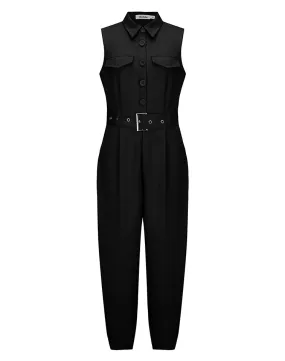 Sleeveless Pocket Jumpsuit