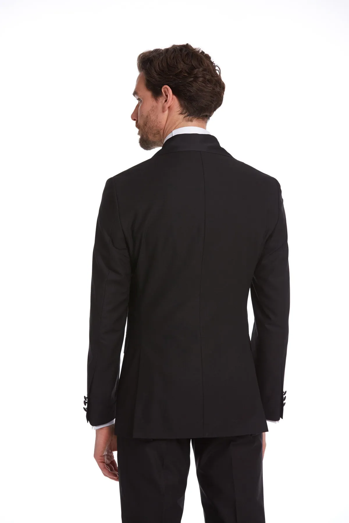 Slim Fit Black Release Shawl Lapel Classic Tuxedo