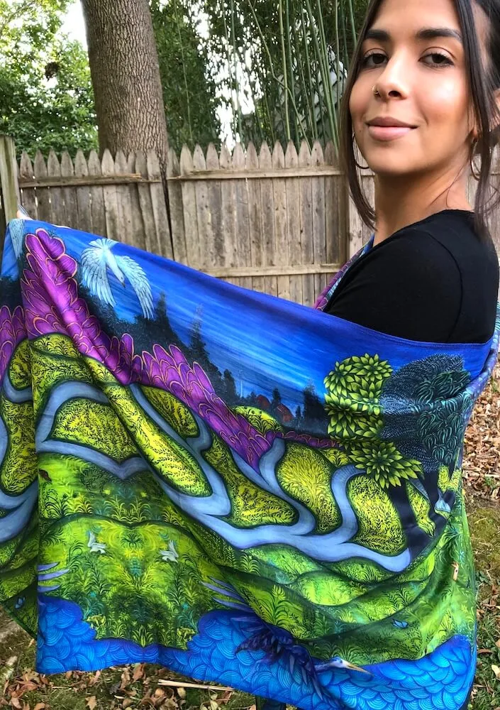 Spring Silk Shawl