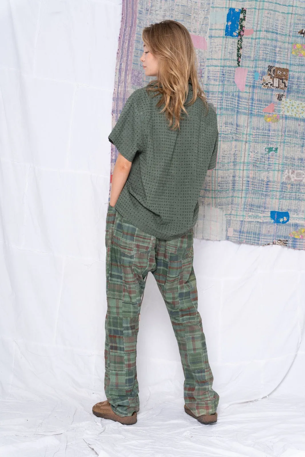 St. Tropez Shirt All Over Sun Embroidery Military Green