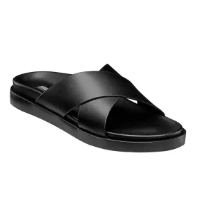 Stacy Adams Men's Montel Cross Strap Slide Sandal Loafer