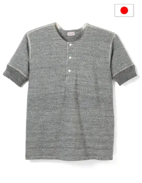 Stevenson Overall Co. Heather Gray Loop Wheel Short Sleeve Henley T-Shirt