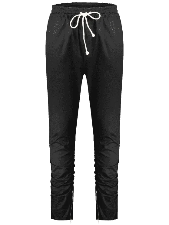 Stunning Slim Fit Drawstring Mens Twill Pants